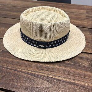 DOCKERS sun hat. Navy blue nautical band. Adult size L/XL. New!! Gorgeous fit!